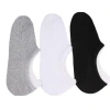 Summer thin short socks for men, solid color boat socks, shallow-mouthed black, white and gray lining invisible socks, casual men's socks Item Picture